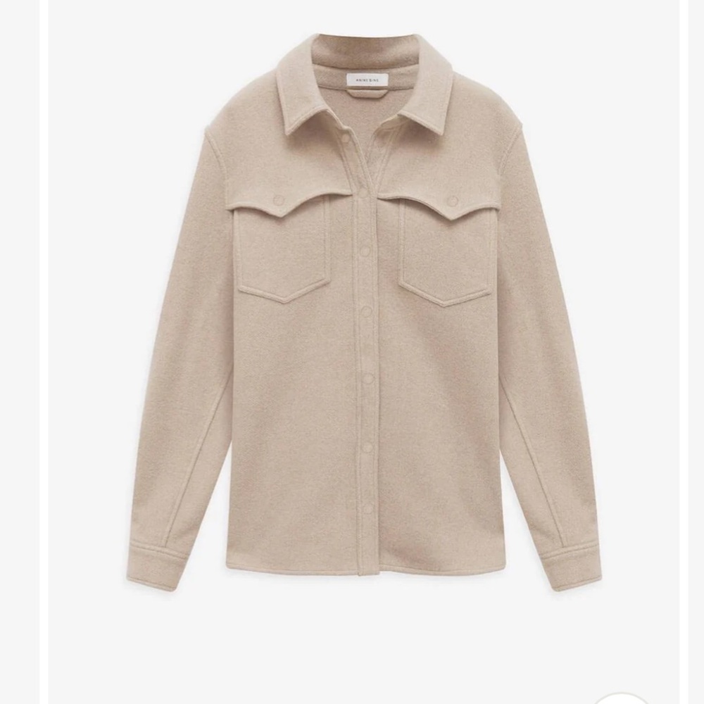 Anine bing Luke shirt in beige - EUC
